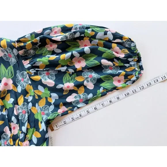 NEW Trovata Birds of Paradis Silk-Blend Gia Dress in Wild Hibiscus Print Size XS - Picture 15 of 15